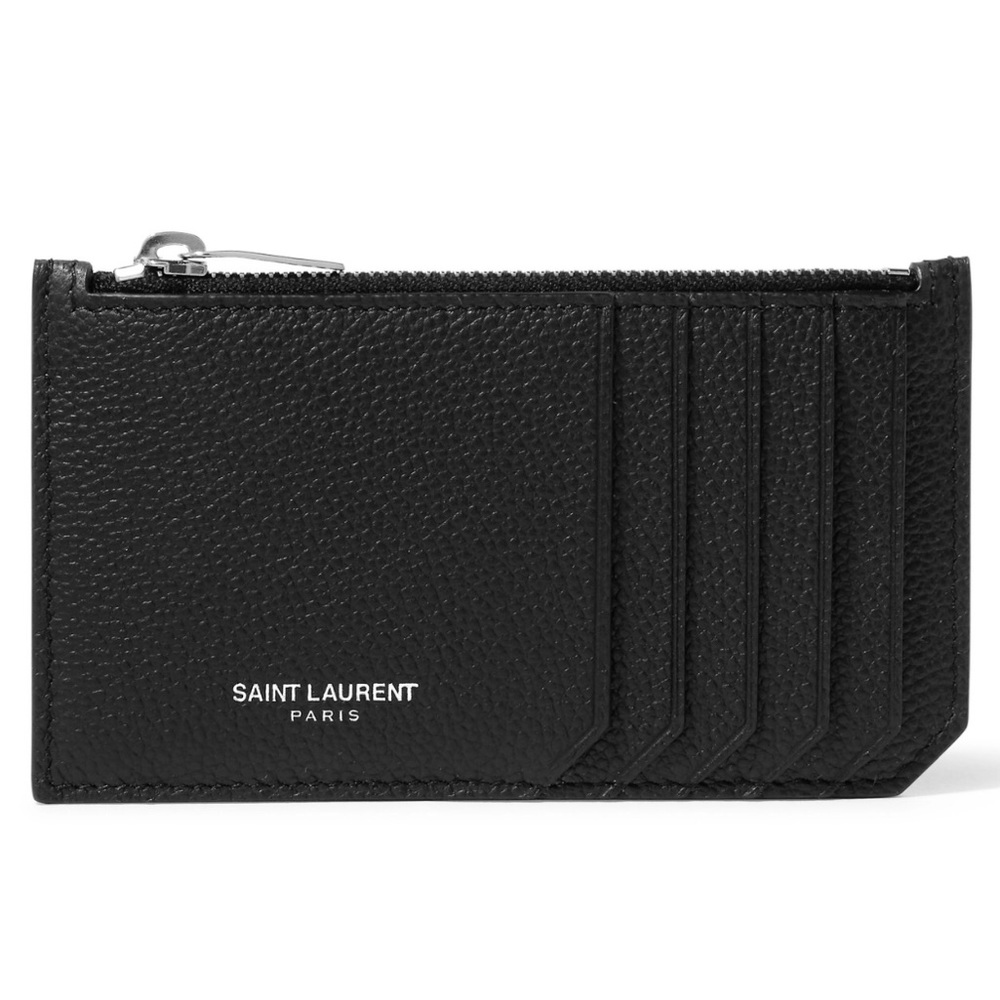 BRAND NEW St Laurent textured leather card holder